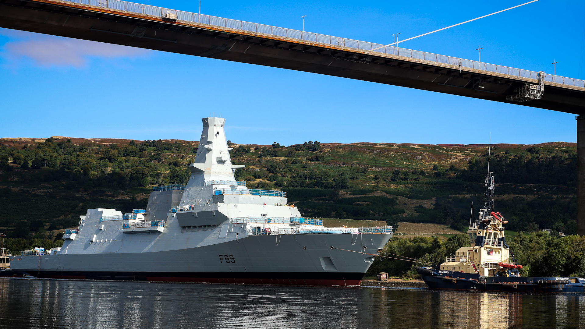 New pictures show Type 26 frigate HMS Cardiff in water for the